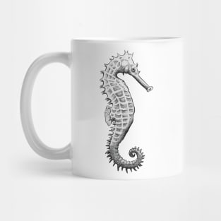 Black and White Seahorse Mug